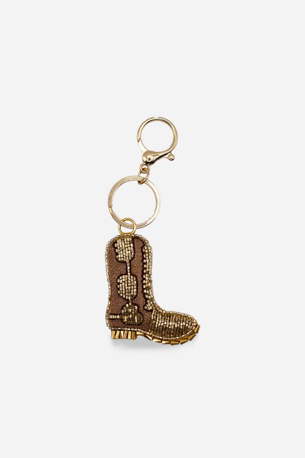 Cowboy Boot Beaded Bag Charm/Key Chain