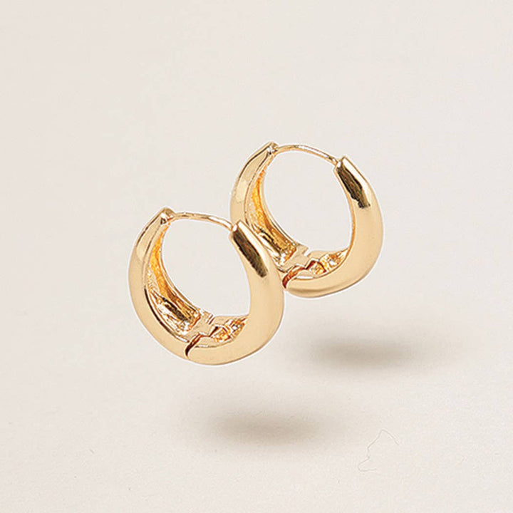 Gold Dipped Chunky Hoop Earrings