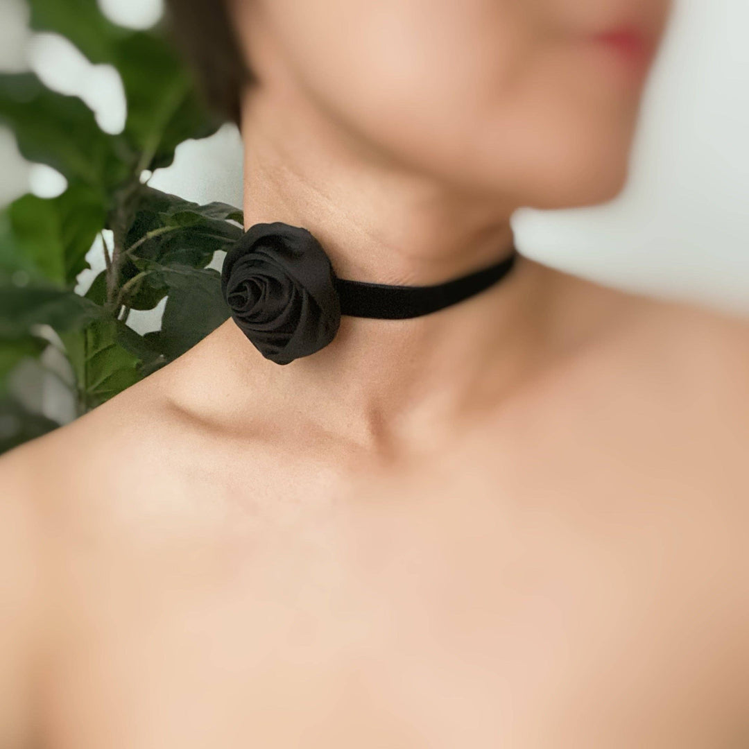 Satin Rose Necklace