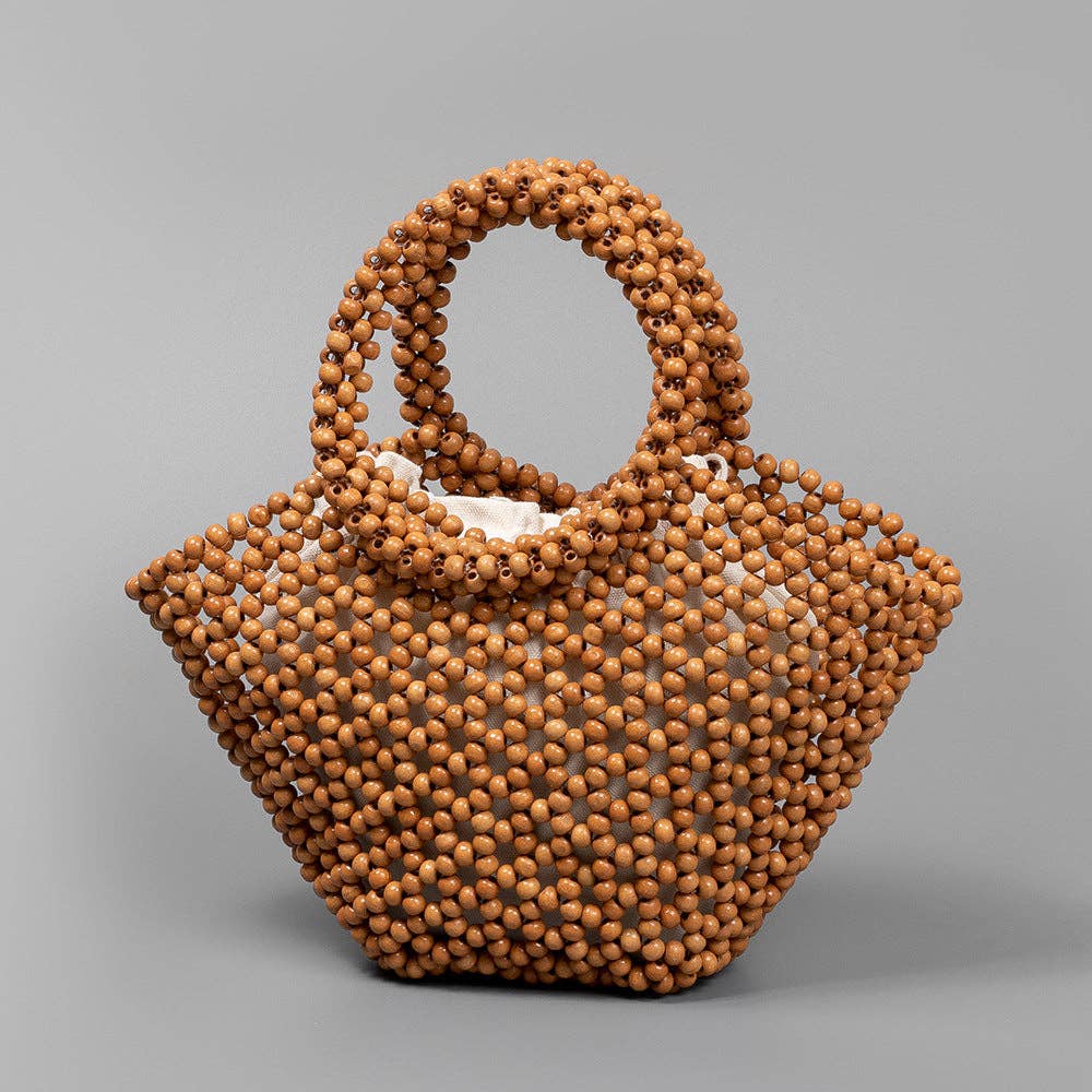 Cabo Wood Beaded Bag