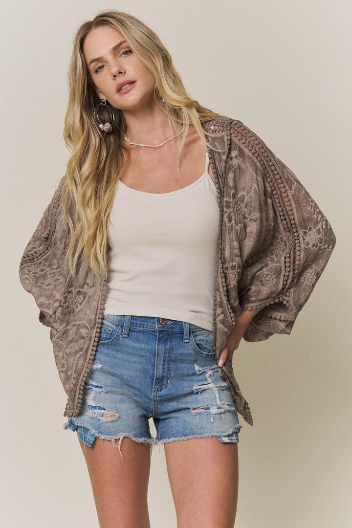 Brea Embroidered Floral Cardigan