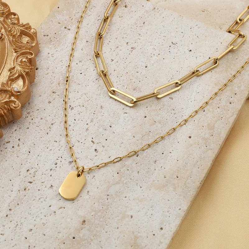 Link + Tag Necklace