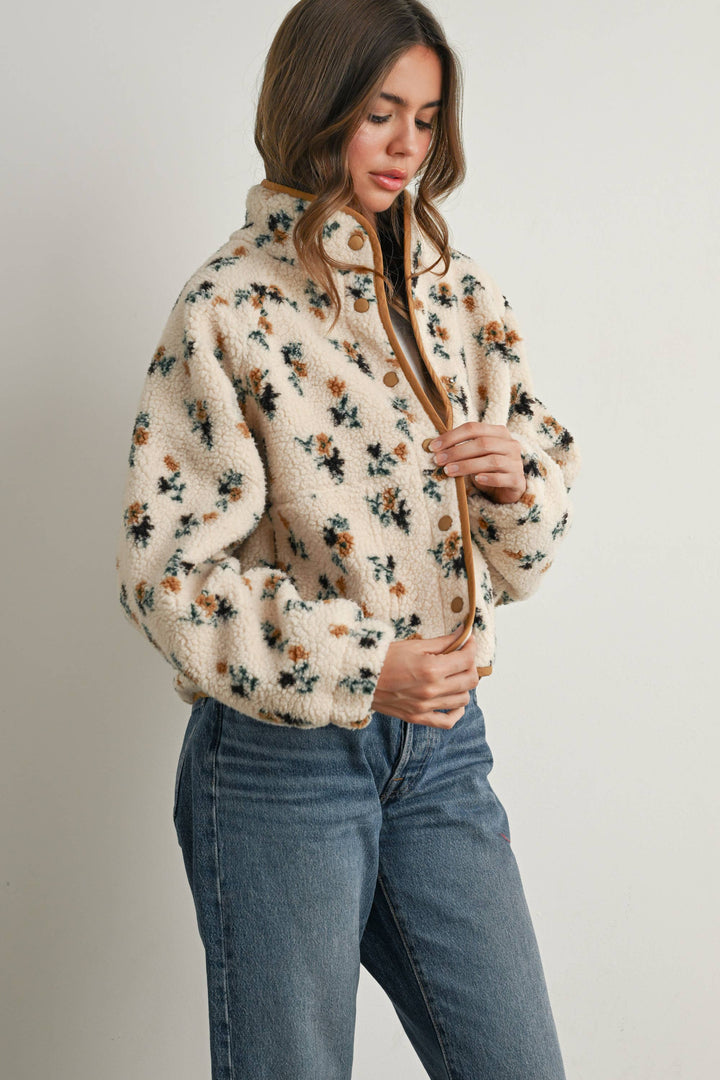 Cousins Floral Fleece Jacket
