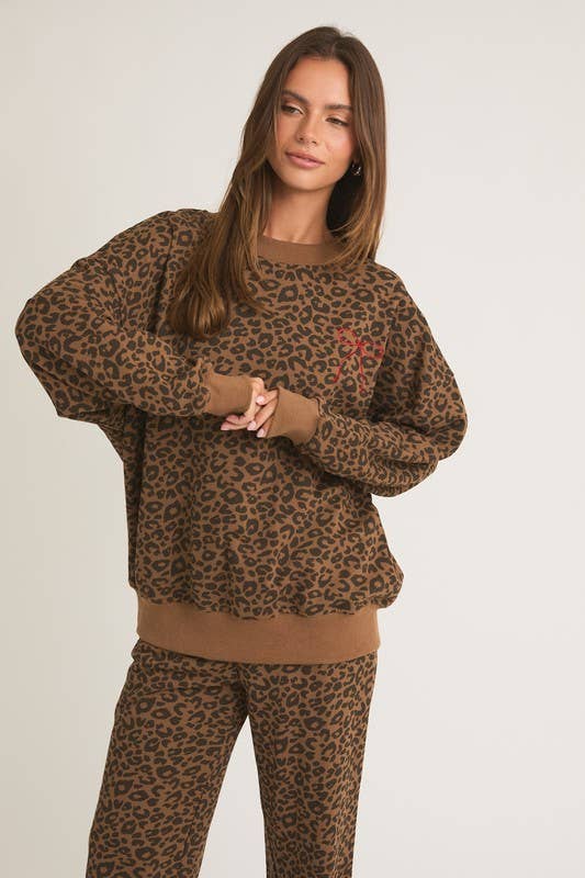 Wildly Cozy Leopard Lounge Set