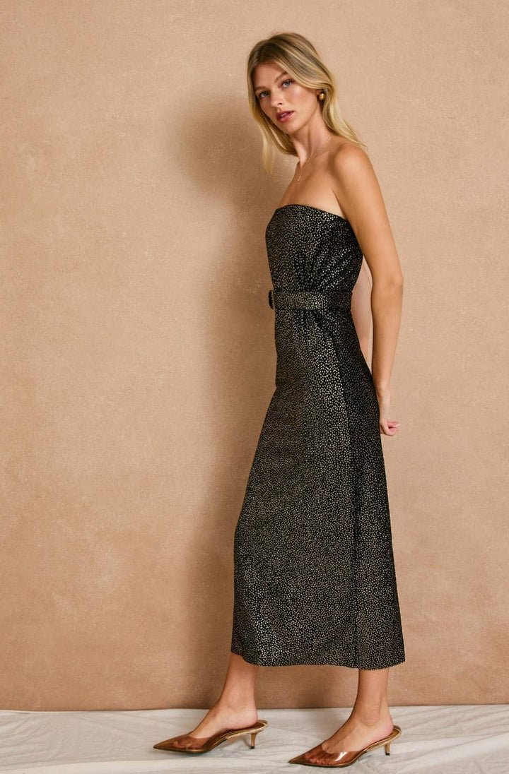 Midnight Muse Velvet Strapless Holiday Dress