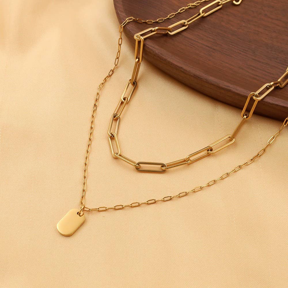 Link + Tag Necklace
