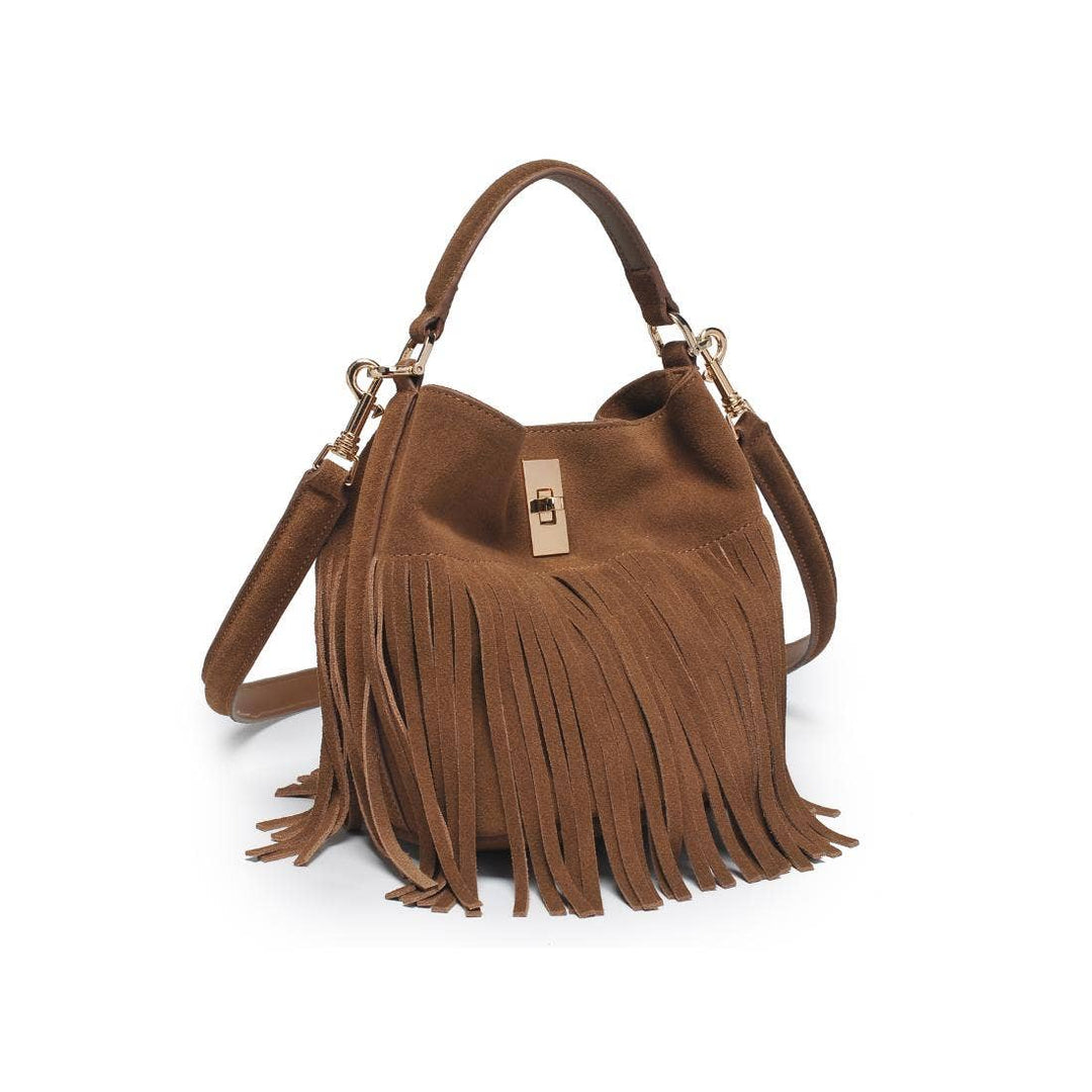 Bowie Leather Fringe Crossbody