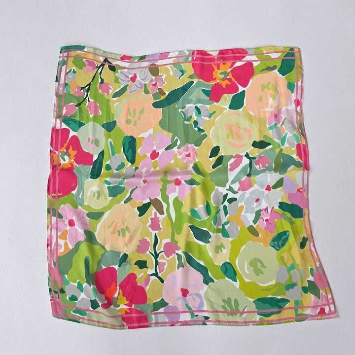 Soleil Floral Square Scarf