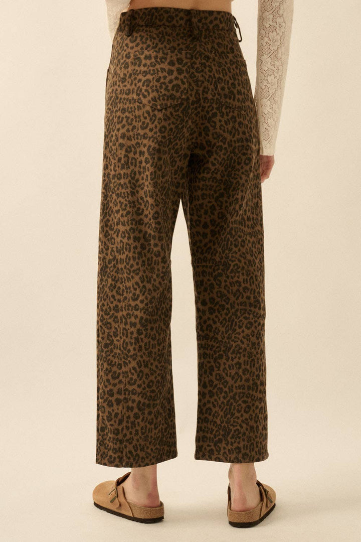 Wild Side Leopard Twill Pants