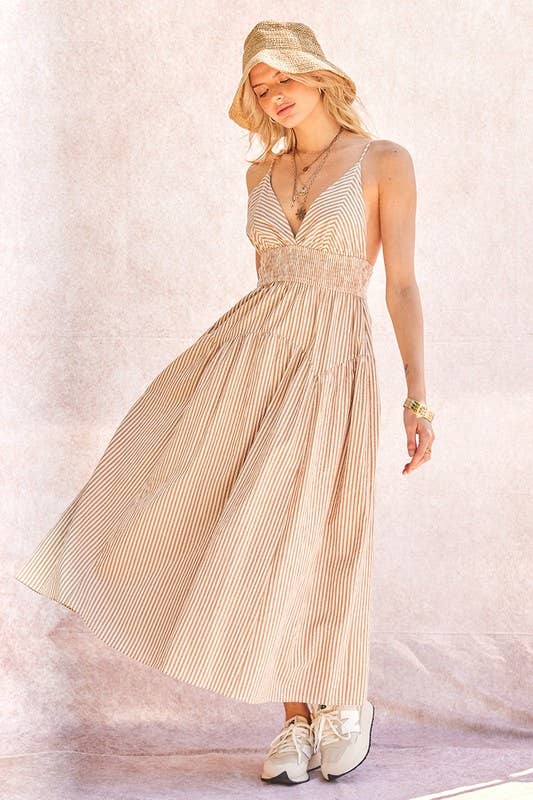 Summer Belle Stripe Midi Dress