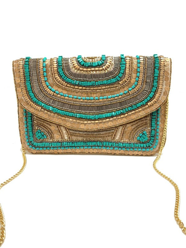 Goddess Beaded Clutch