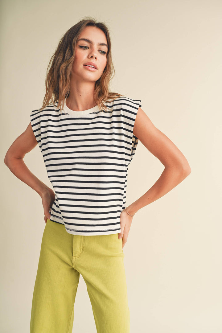 Sloan Stripe Sleeveless Top