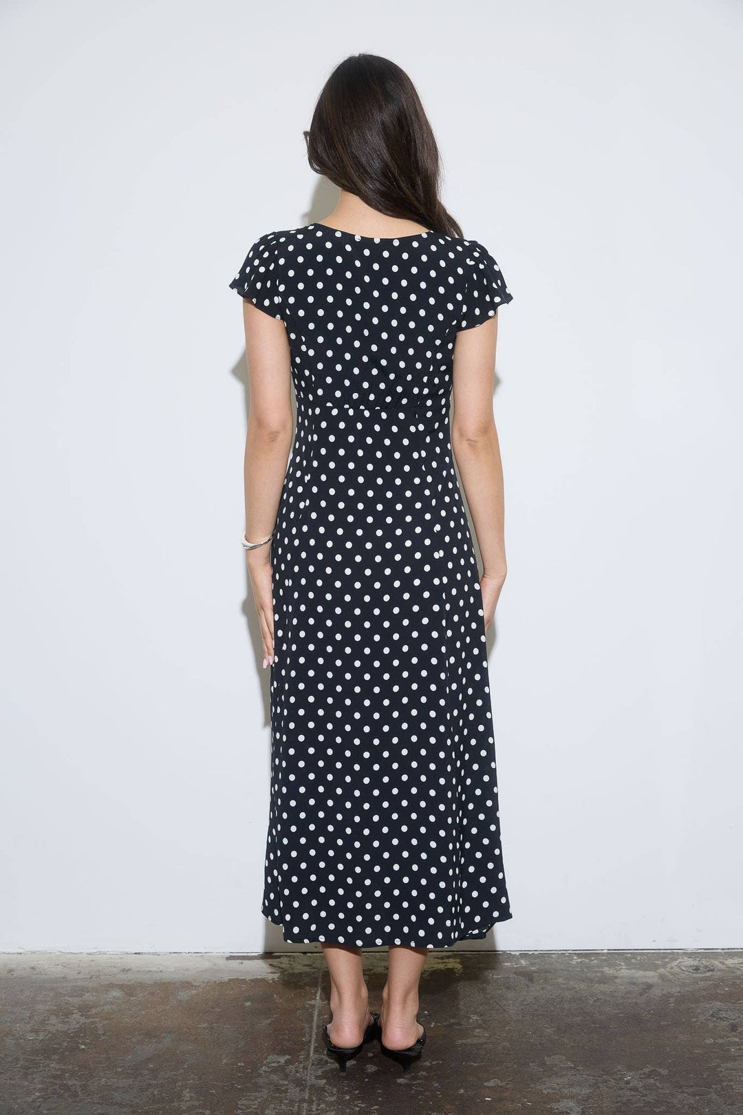 Eva Polka Dot Midi Dress