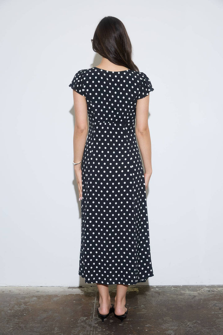 Eva Polka Dot Midi Dress
