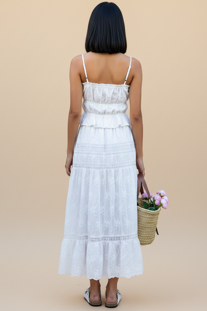 Isla Embroidered Top + Maxi Skirt Set