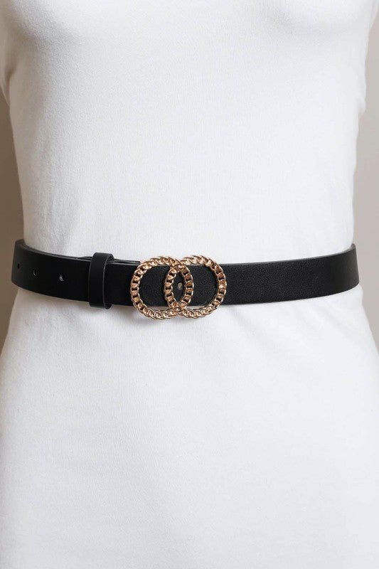 Double Chain Buckle Belt