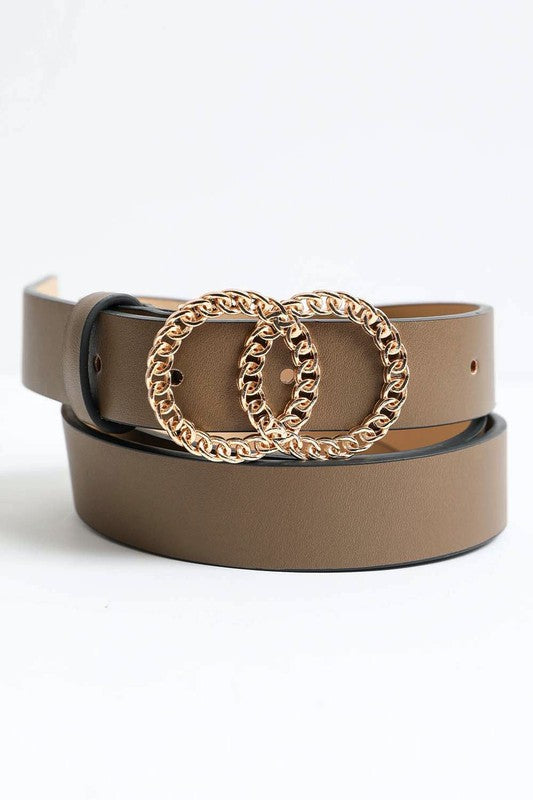 Double Chain Buckle Belt