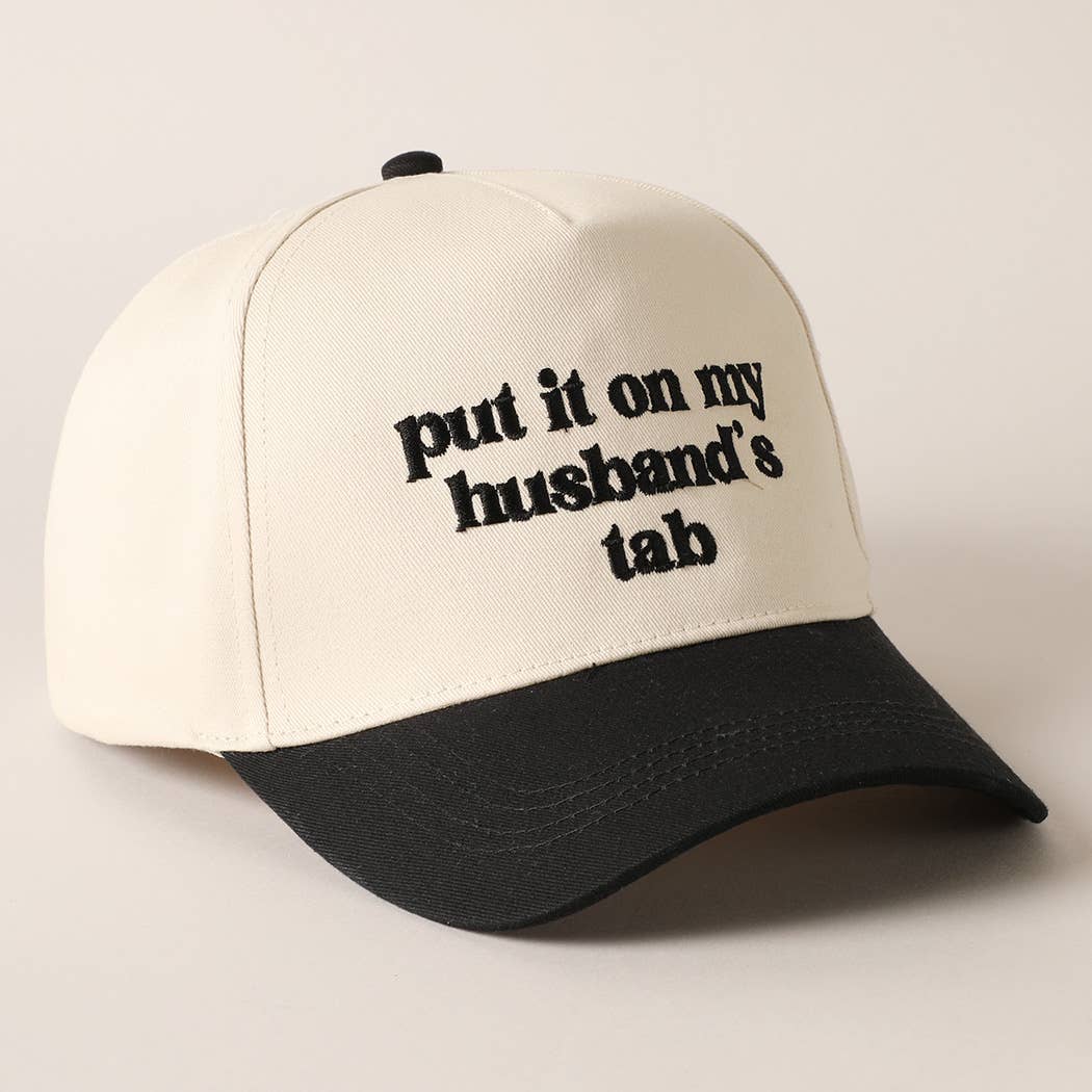 put it on my husband’s tab embroidered canvas hat restock