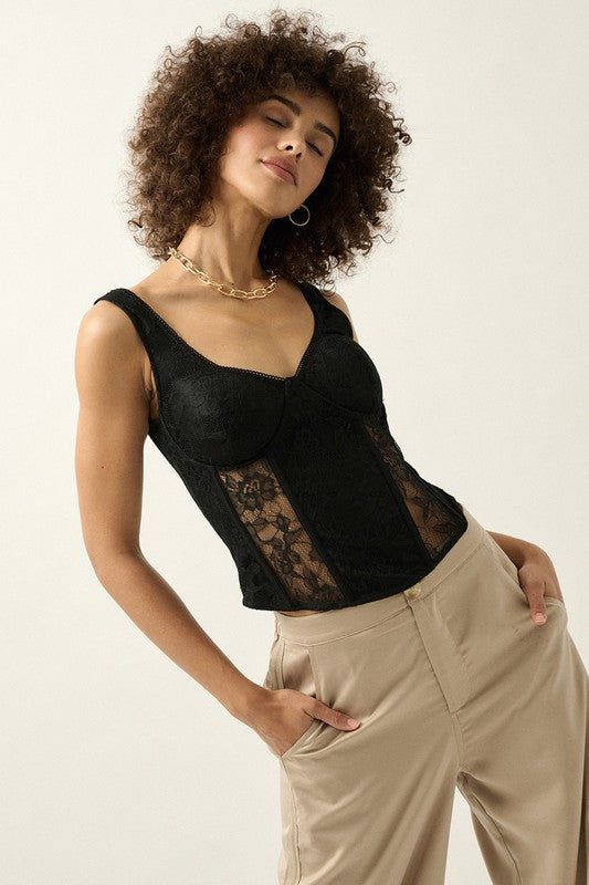 Delicate Blooms Corset Tank