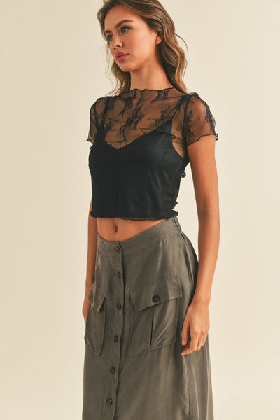 Cami Overlay Lace Top