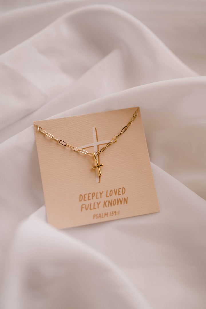 Deeply Loved Cross Necklace