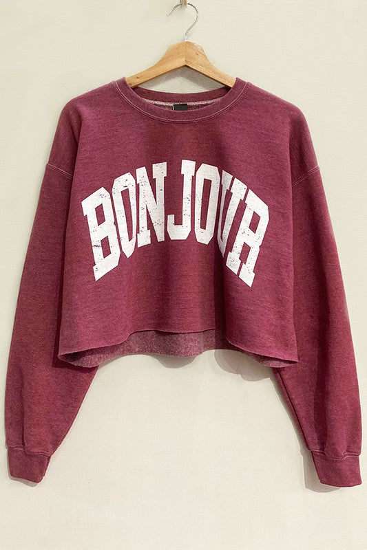 Bonjour Cropped Crew