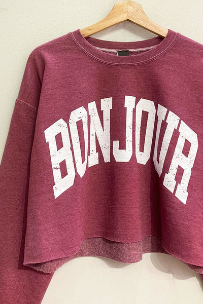 Bonjour Cropped Crew