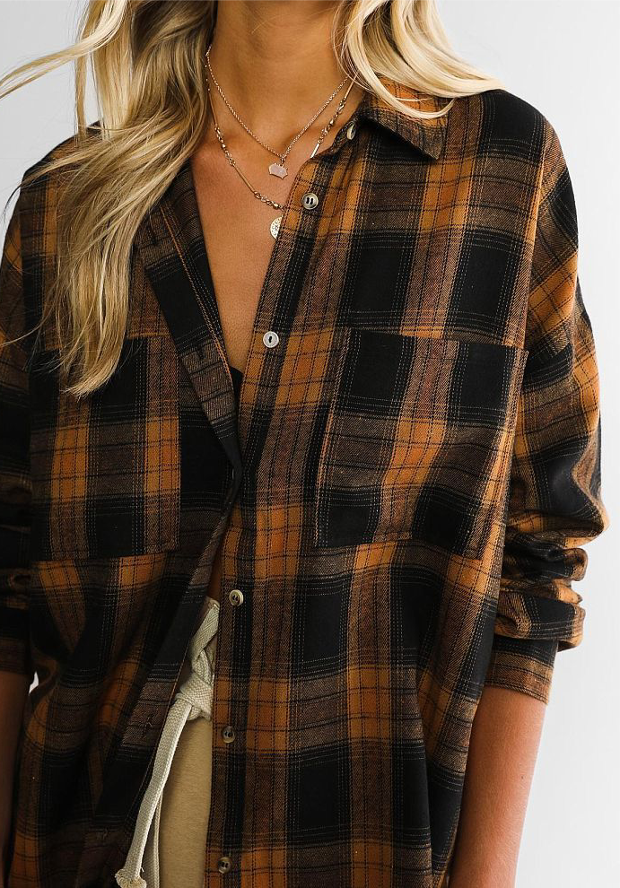 Fall Feels Plaid Buttondown