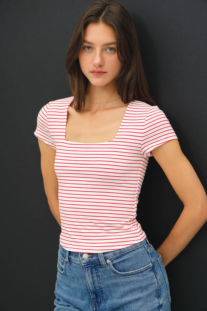 Ruby Striped Tee