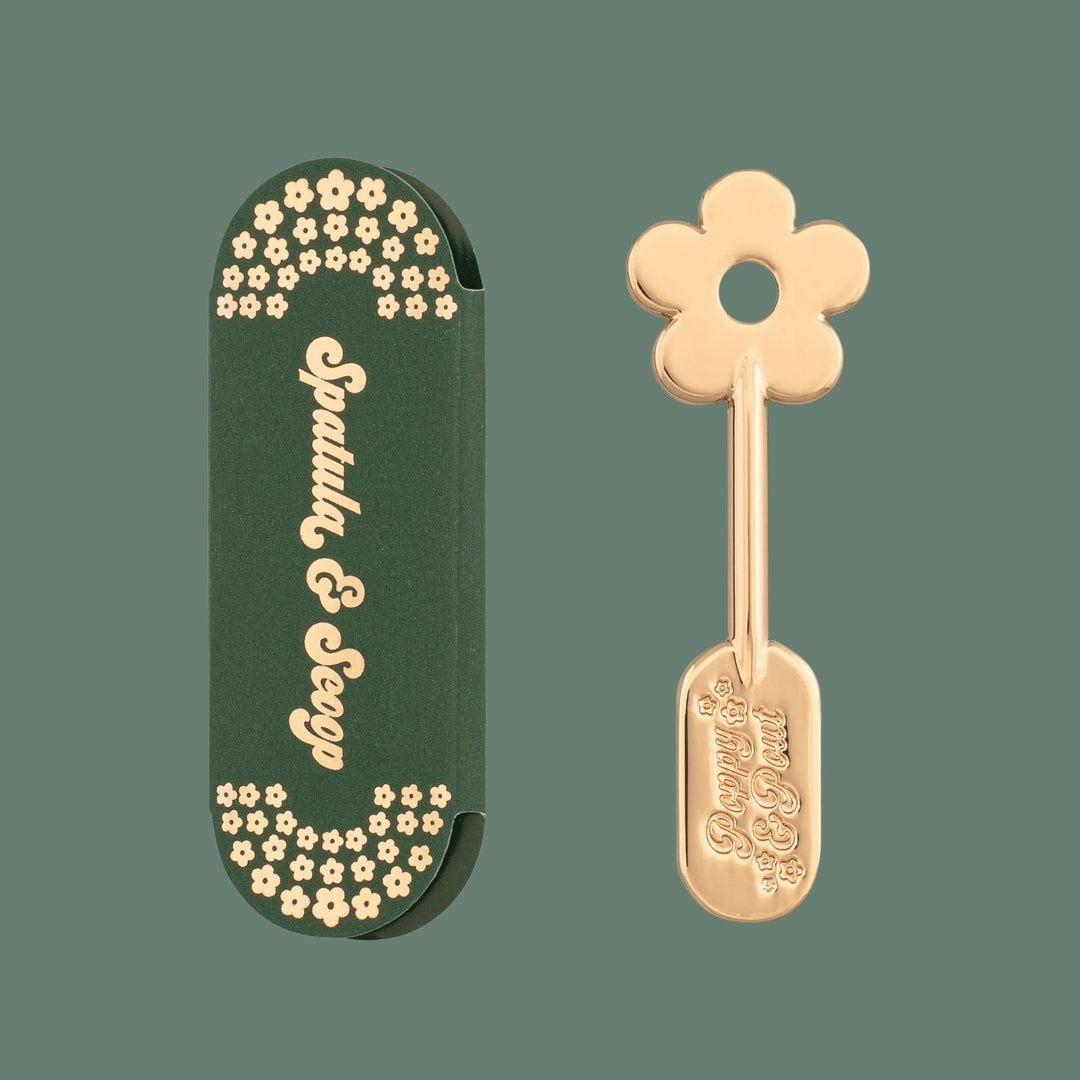 Lip Care Spatula - Gold Daisy