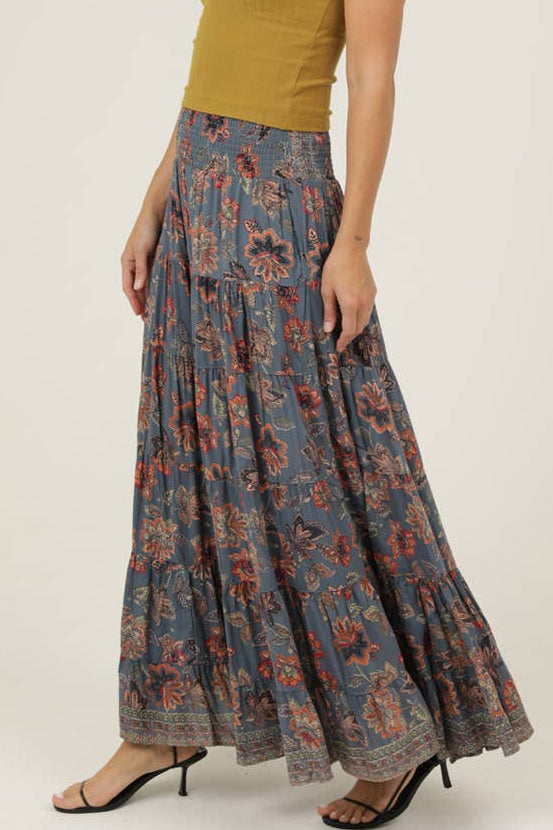 Vintage Bloom Maxi Skirt