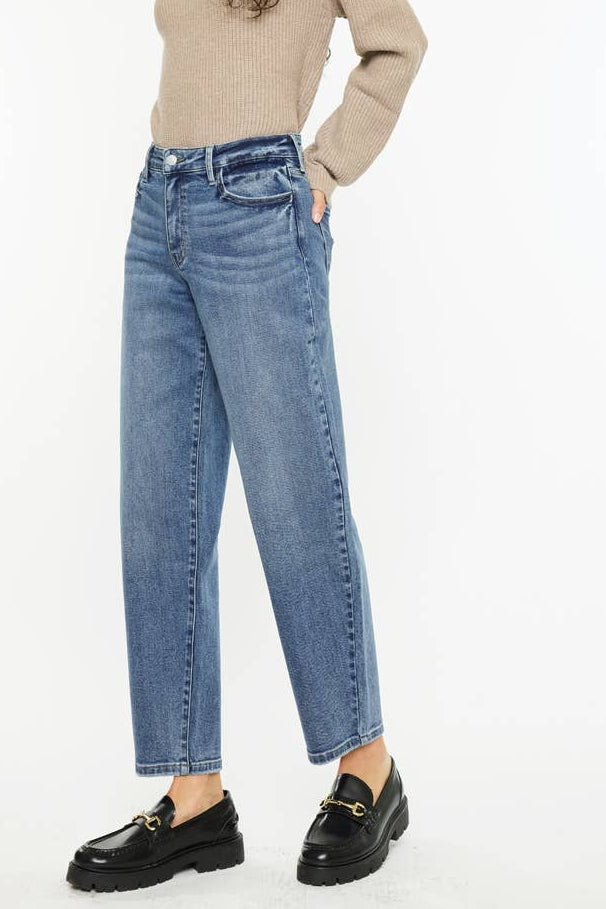 Tessa High Rise Slim Barrel Jeans