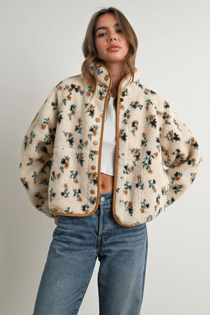 Cousins Floral Fleece Jacket