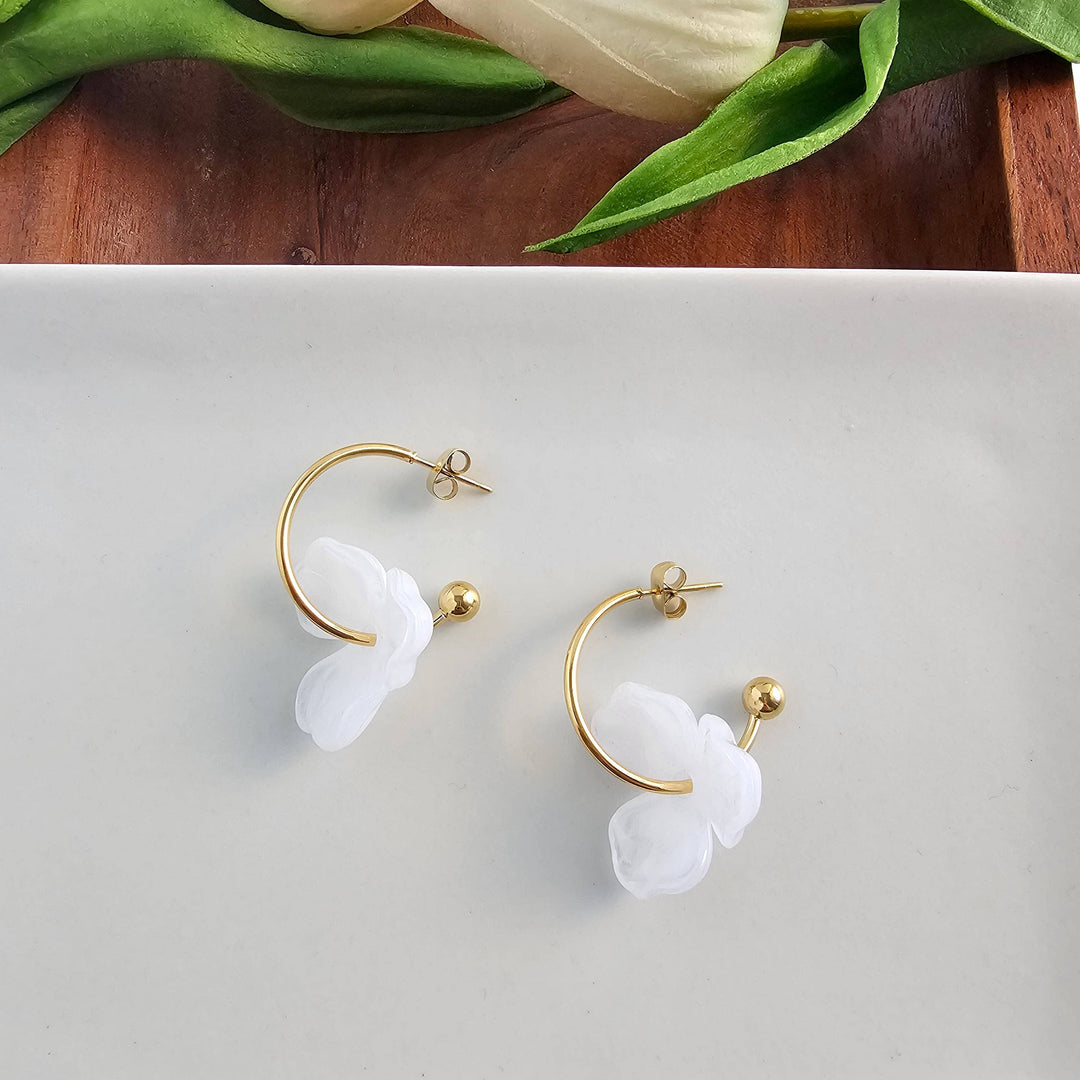Magnolia Hoops Earrings