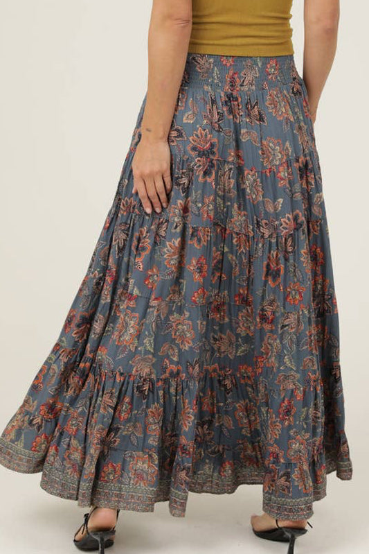 Vintage Bloom Maxi Skirt