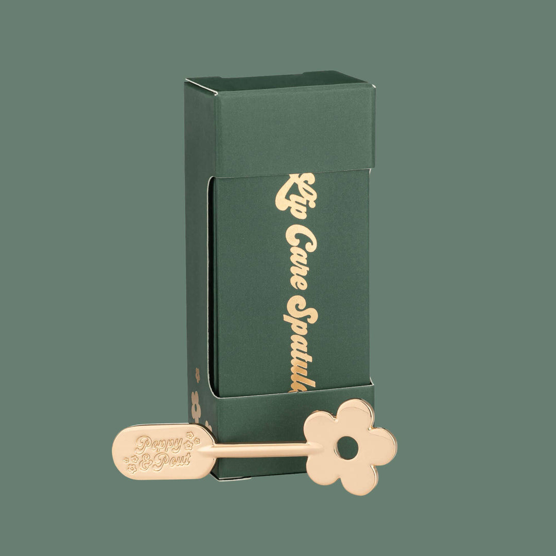 Lip Care Spatula - Gold Daisy