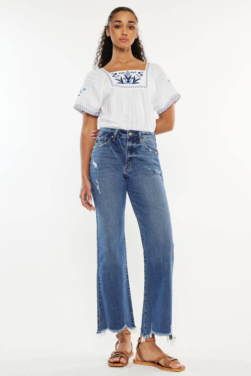 Shannon Slim Wide Leg Jeans