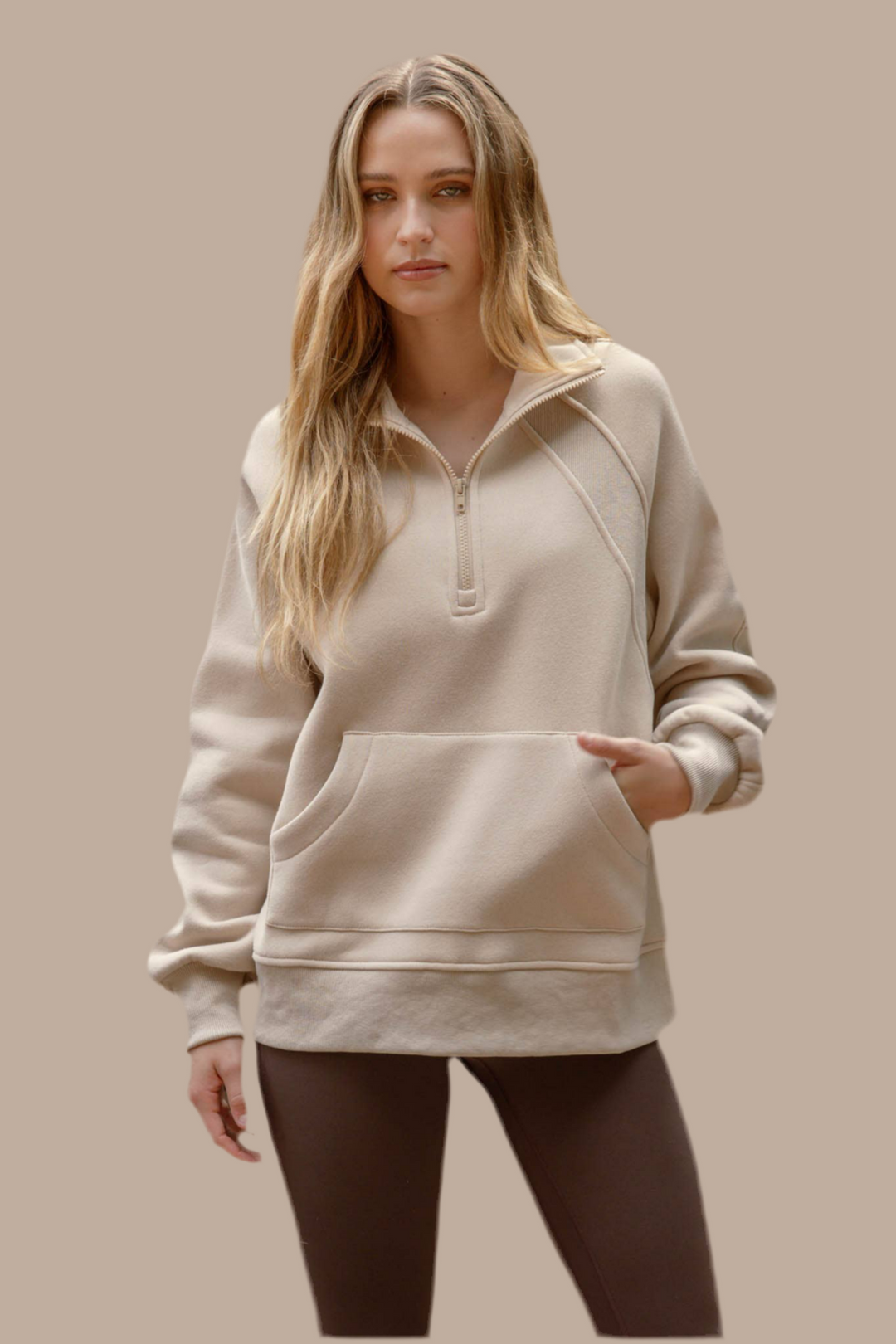 Lulu Half Zip Scuba Pullover