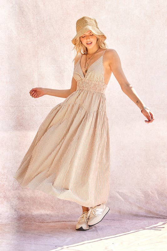 Summer Belle Stripe Midi Dress