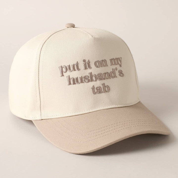 put it on my husband’s tab embroidered canvas hat restock