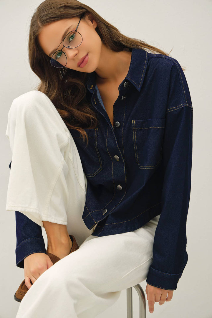 Dylan Lightweight Dark Denim Jacket