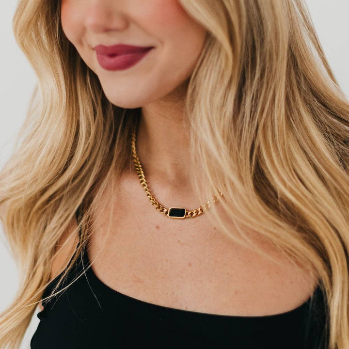 Ember Stone Chain Necklace - waterproof
