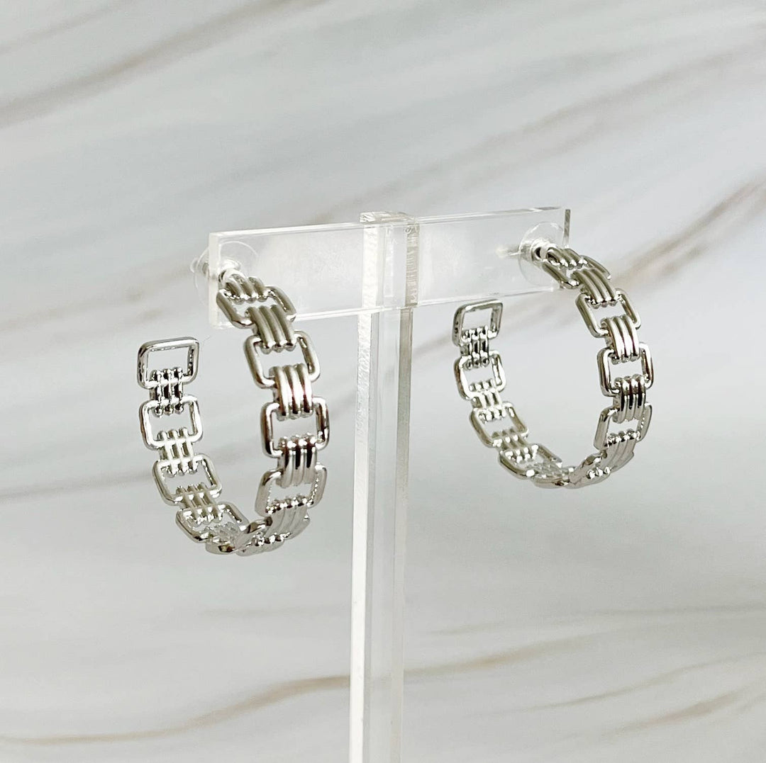 Linked Up Hoop Earrings