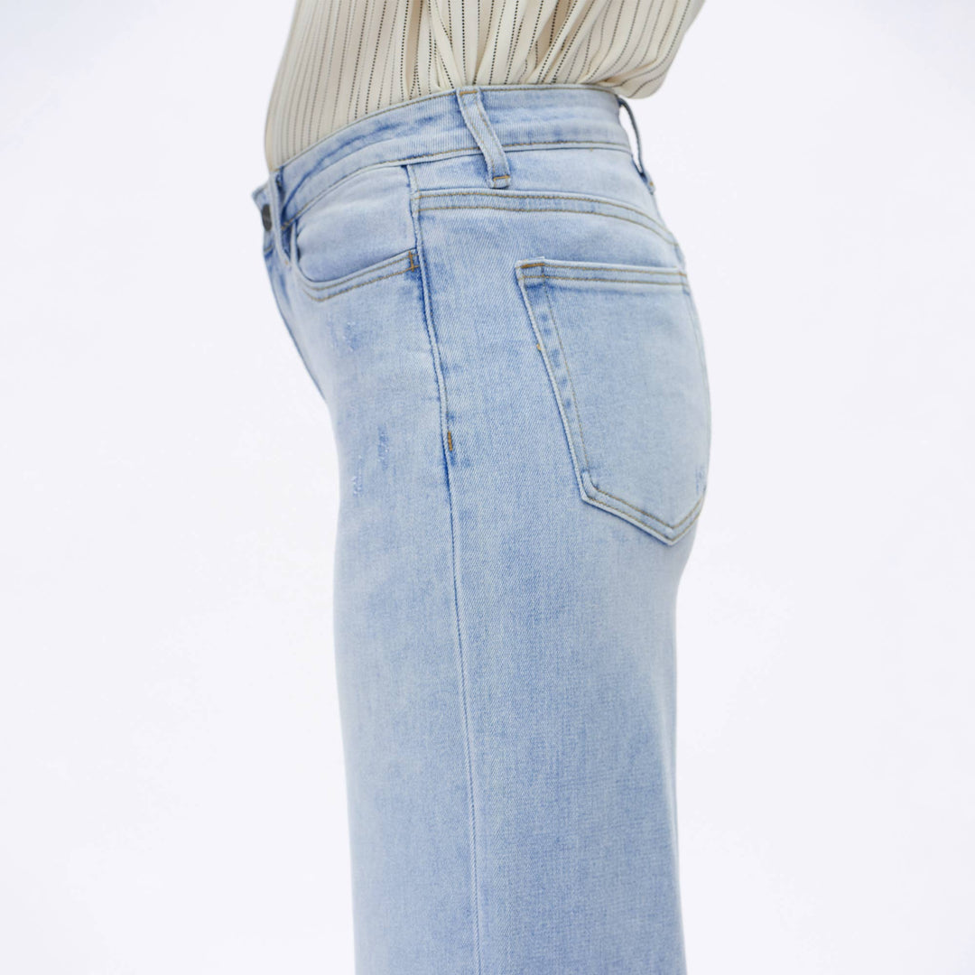 Rowanne Mid-Rise Wide Leg Jeans