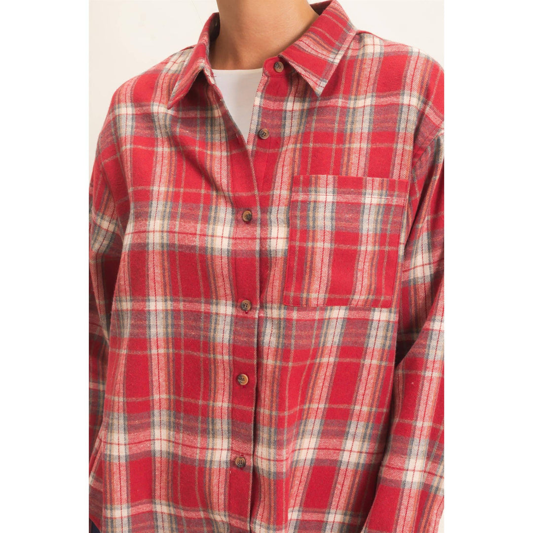 Scarlet + Gray Flannel Shirt