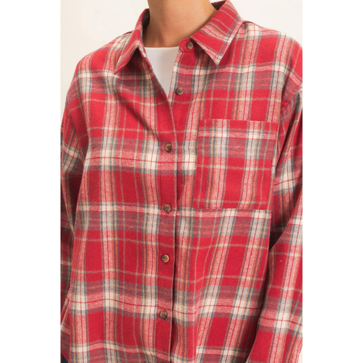Scarlet + Gray Flannel Shirt