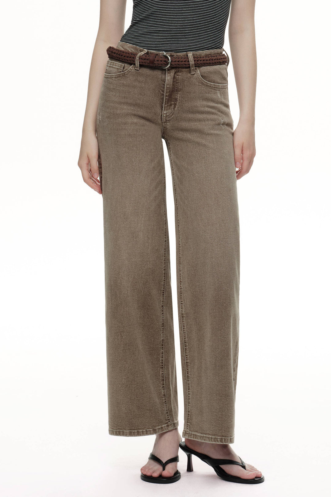 Rowanne Mid-Rise Wide Leg Jeans