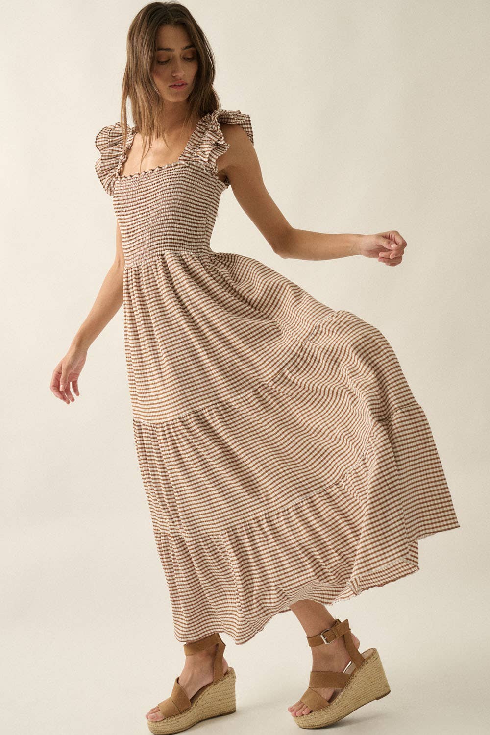 Brooke Gingham Maxi Dress