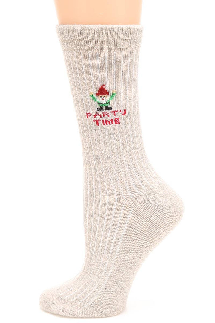 Wool Blend Holiday Crew Socks