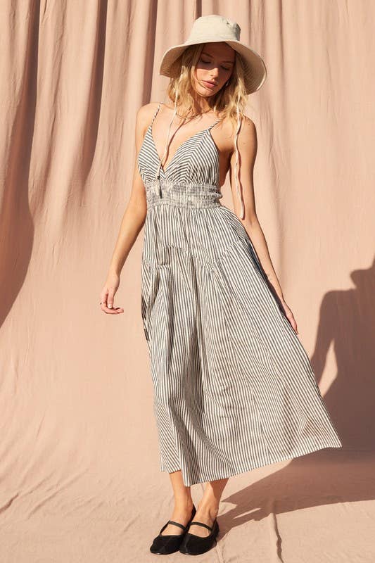 Summer Belle Stripe Midi Dress